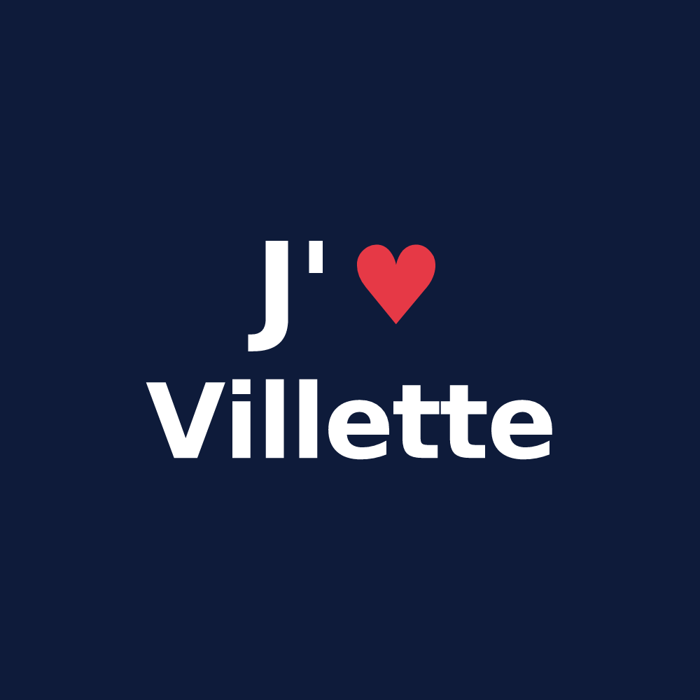 T-shirt personnalisé Villette — design J'aime Villette