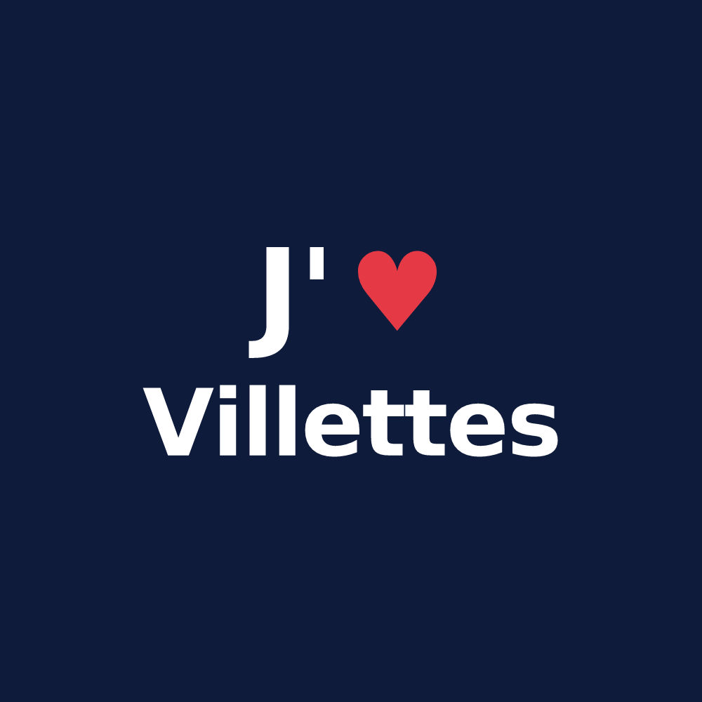 T-shirt personnalisé Villettes — design J'aime Villettes