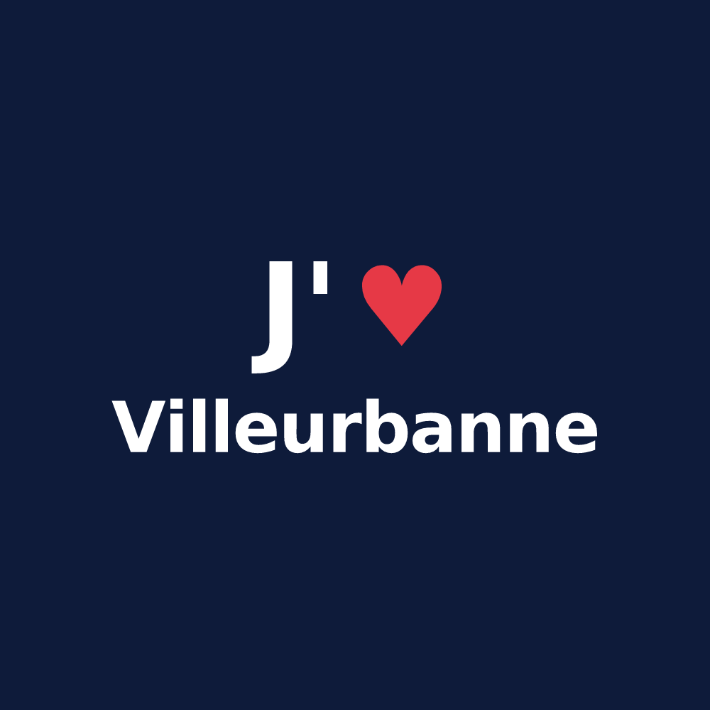 T-shirt personnalisé Villeurbanne — design J'aime Villeurbanne