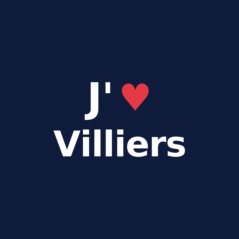 T-shirt personnalisé Villiers — design J'aime Villiers