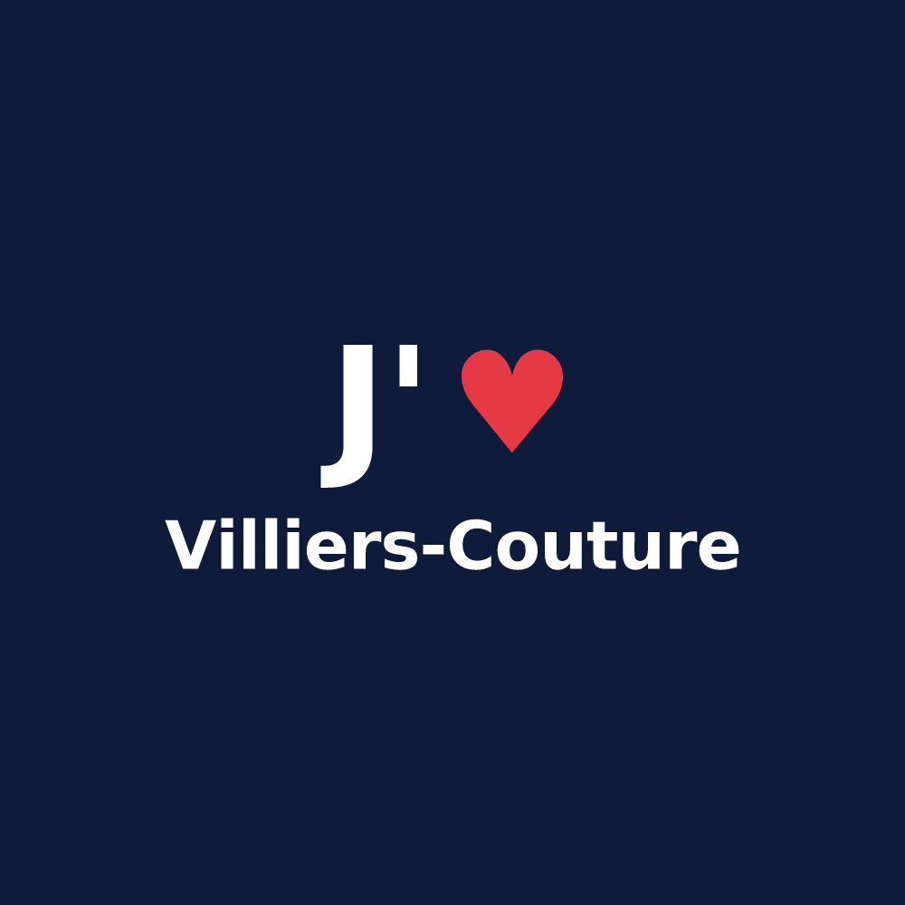 T-shirt personnalisé Villiers-Couture — design J'aime Villiers-Couture