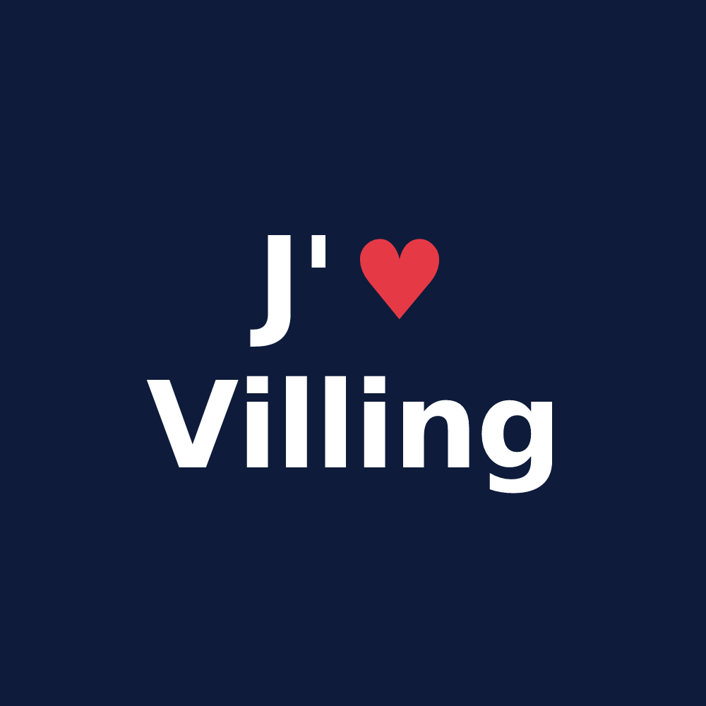 T-shirt personnalisé Villing — design J'aime Villing