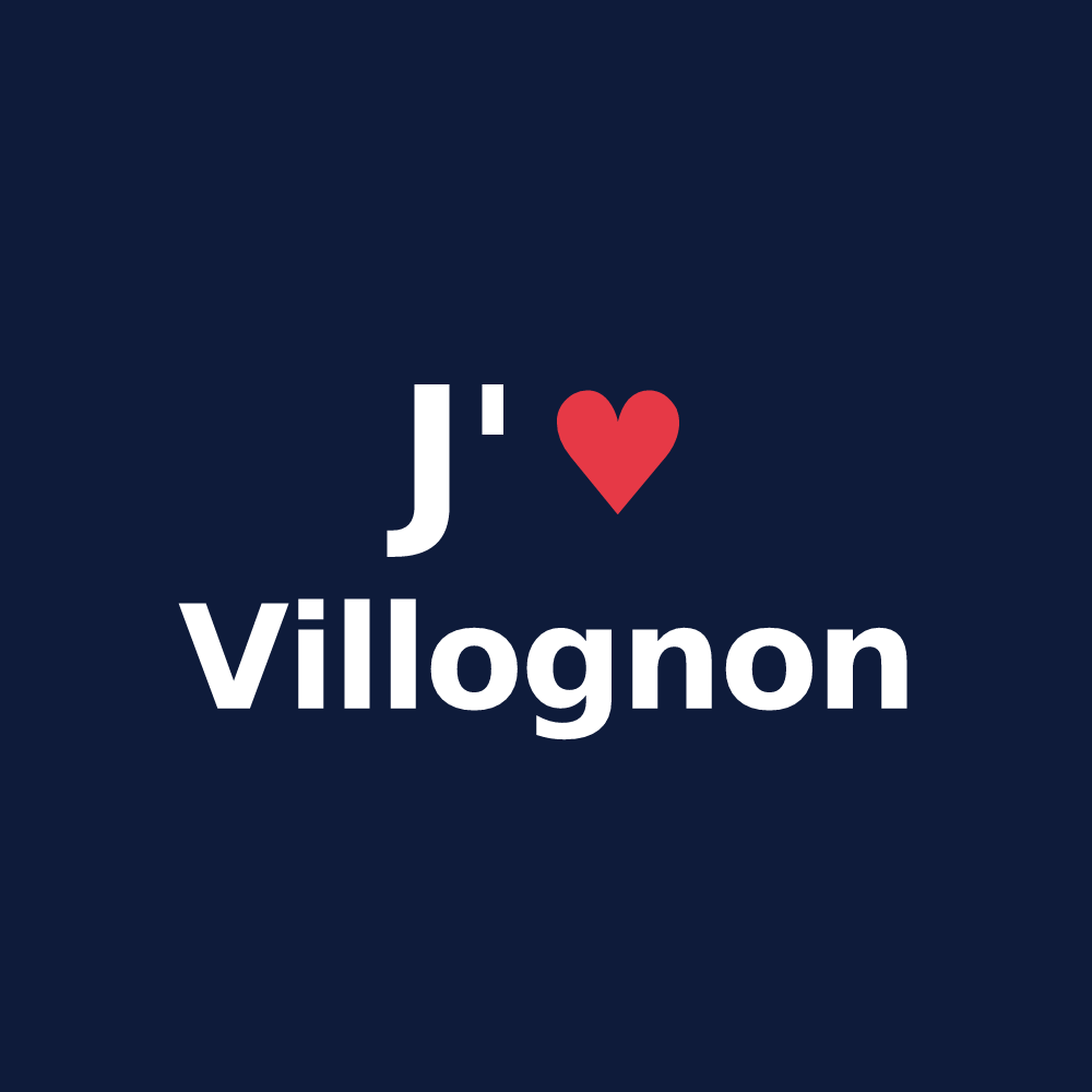 T-shirt personnalisé Villognon — design J'aime Villognon