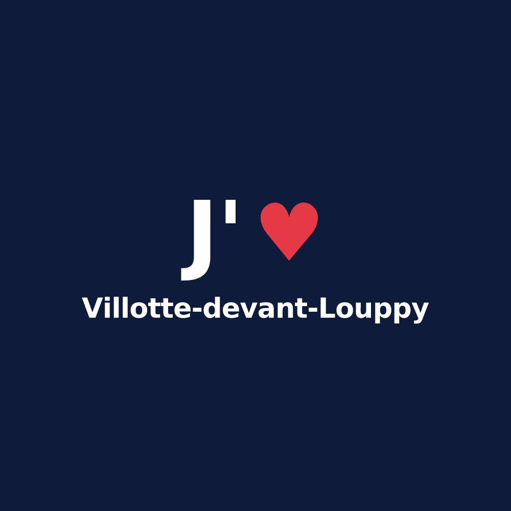 T-shirt personnalisé Villotte-devant-Louppy — design J'aime Villotte-devant-Louppy