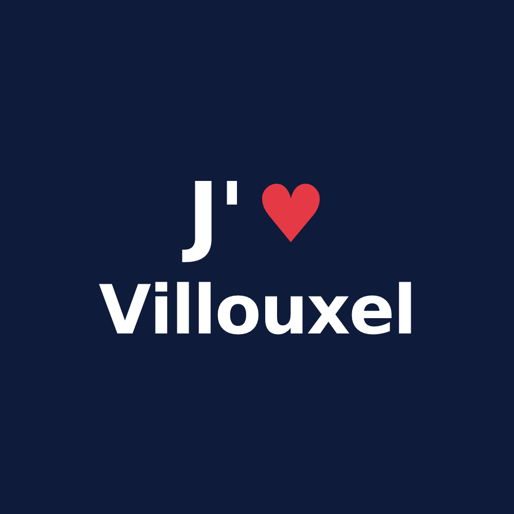 T-shirt personnalisé Villouxel — design J'aime Villouxel