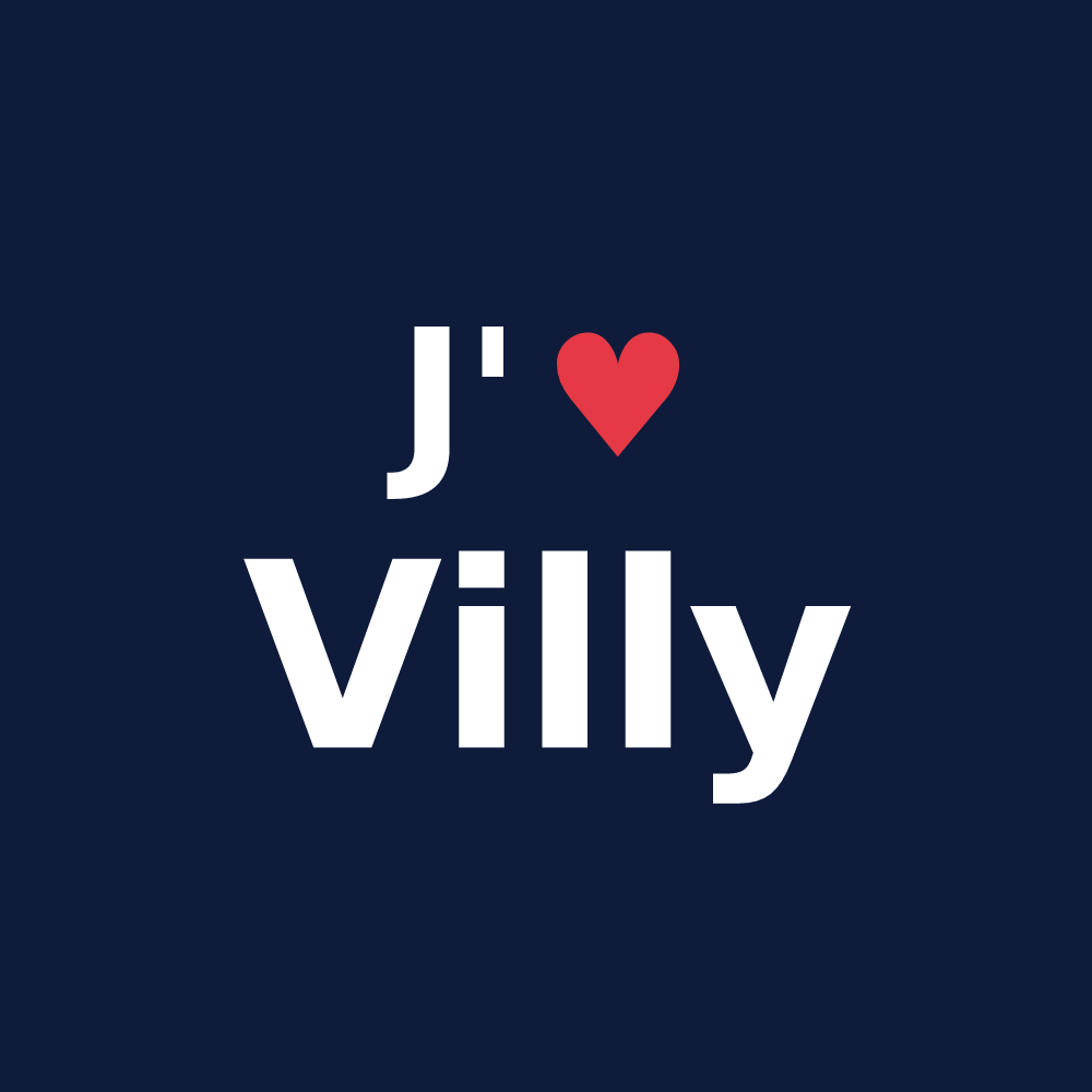 T-shirt personnalisé Villy — design J'aime Villy