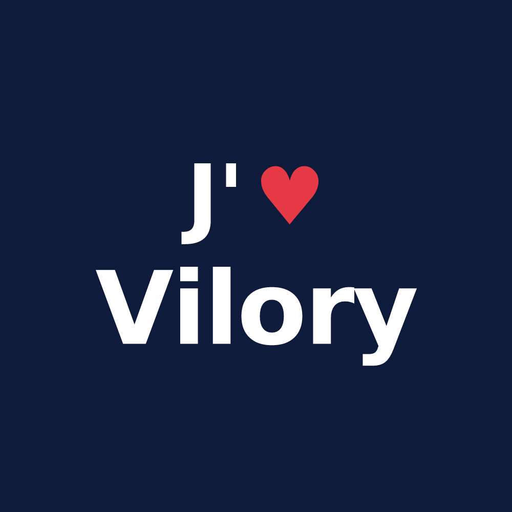T-shirt personnalisé Vilory — design J'aime Vilory