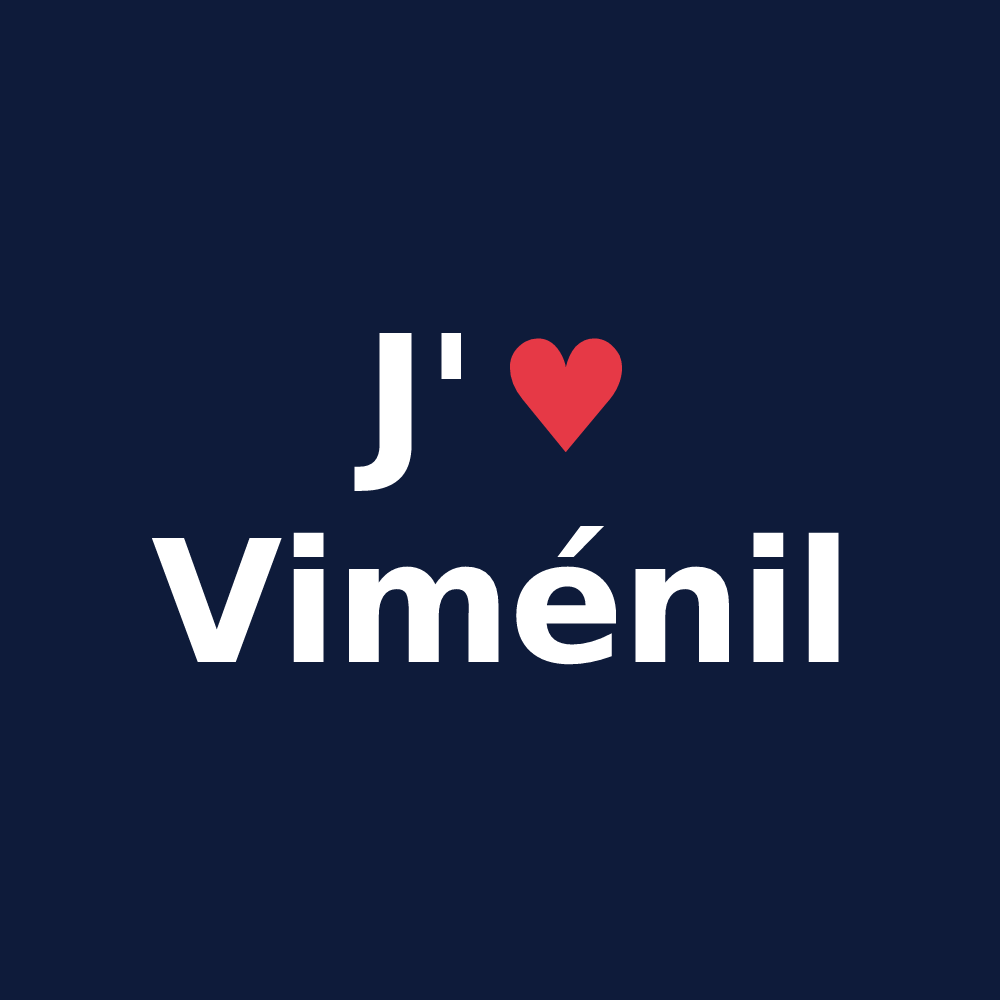 T-shirt personnalisé Viménil — design J'aime Viménil