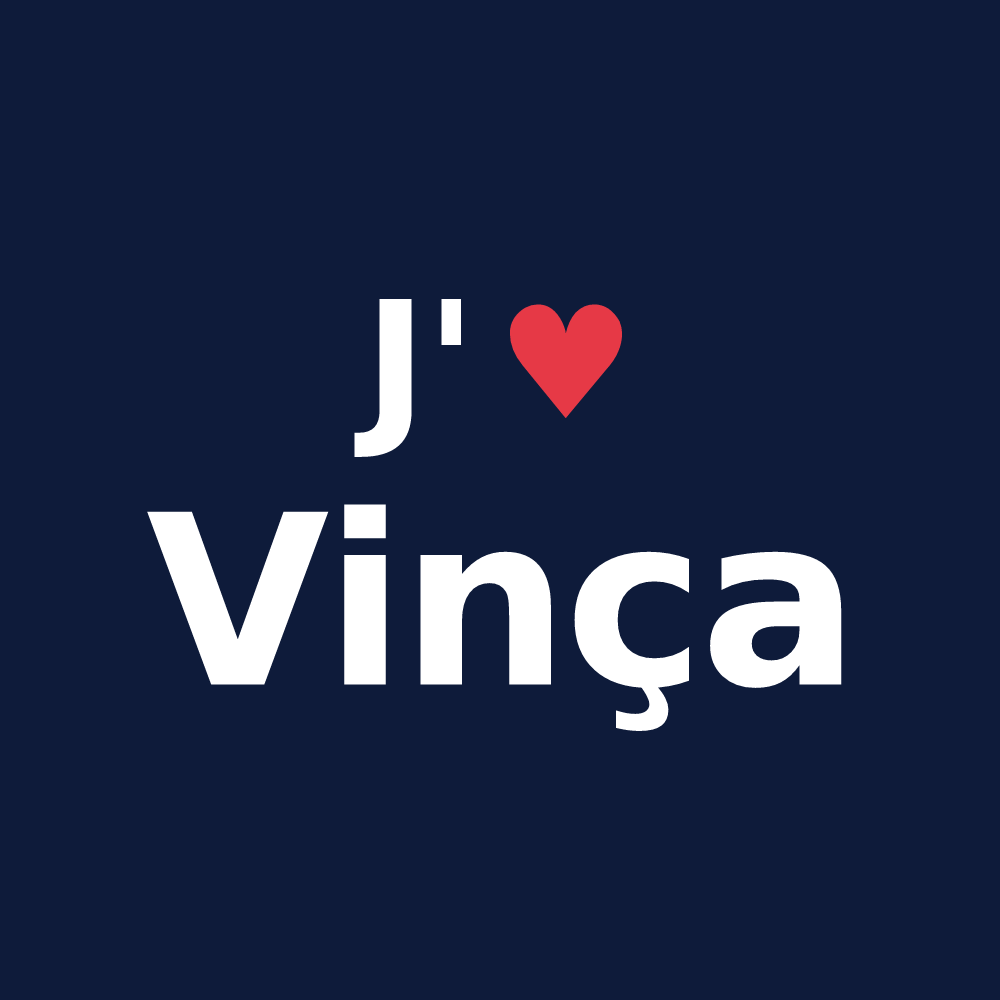 T-shirt personnalisé Vinça — design J'aime Vinça