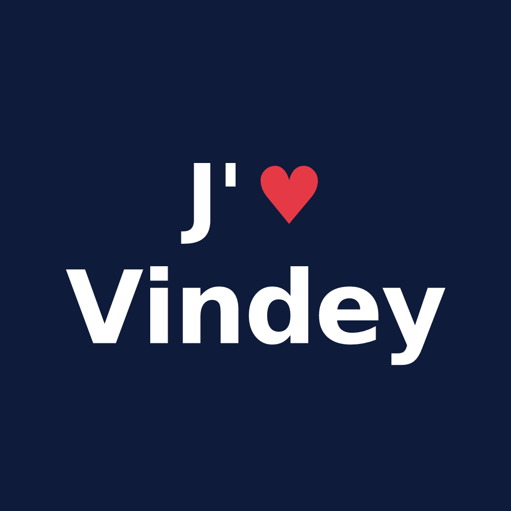 T-shirt personnalisé Vindey — design J'aime Vindey