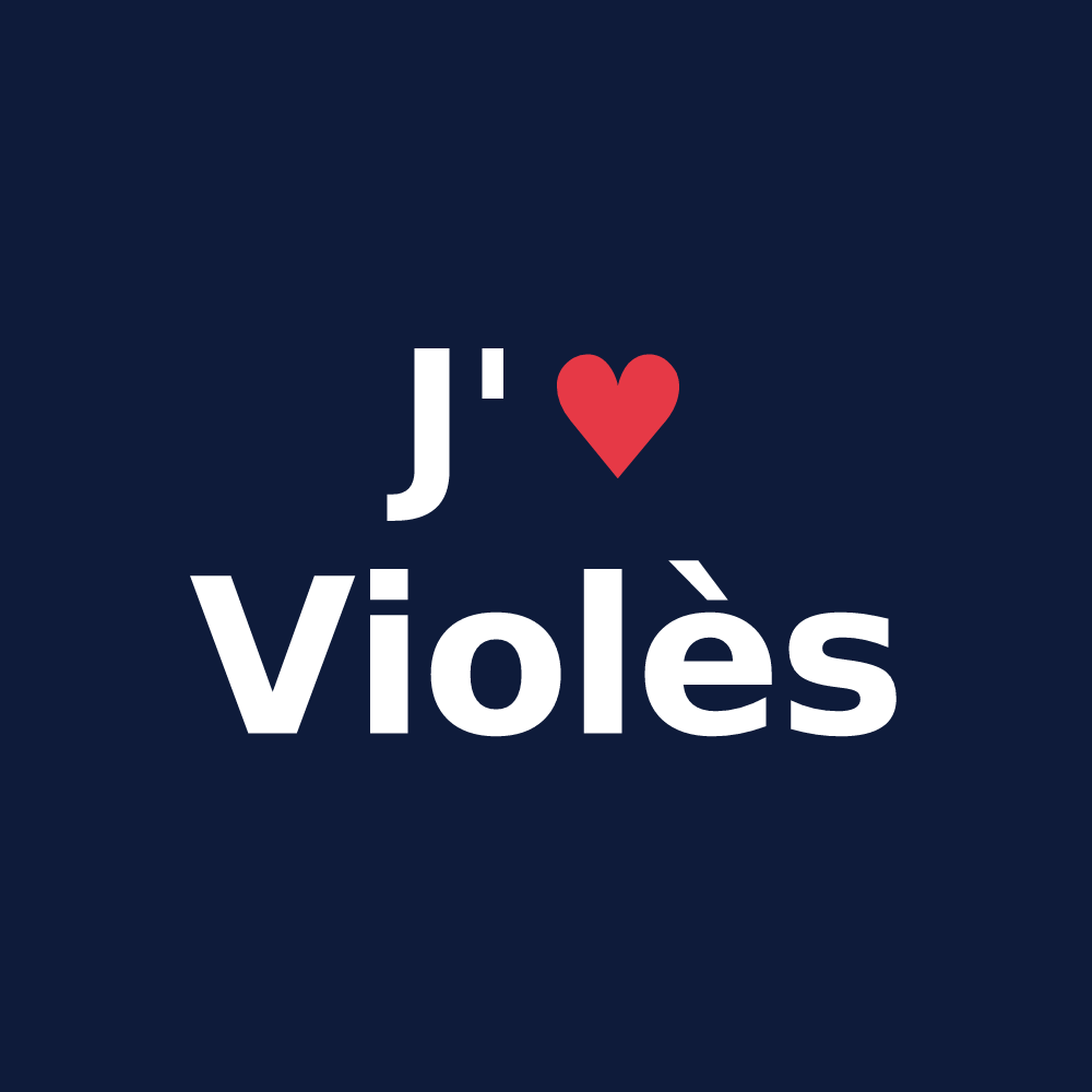 T-shirt personnalisé Violès — design J'aime Violès