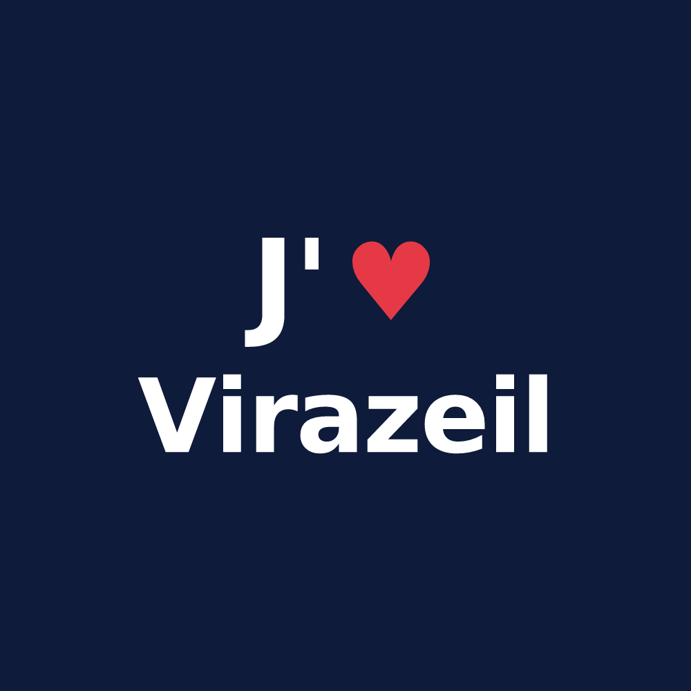 T-shirt personnalisé Virazeil — design J'aime Virazeil