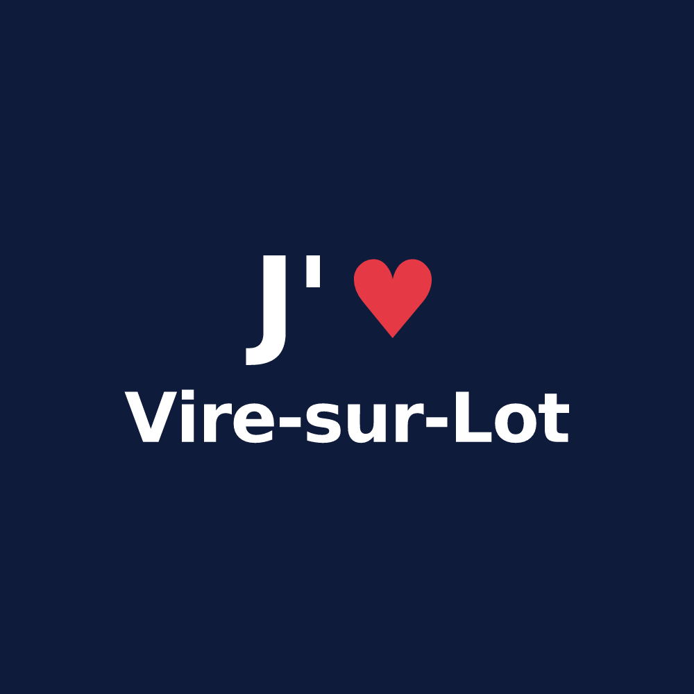 T-shirt personnalisé Vire-sur-Lot — design J'aime Vire-sur-Lot
