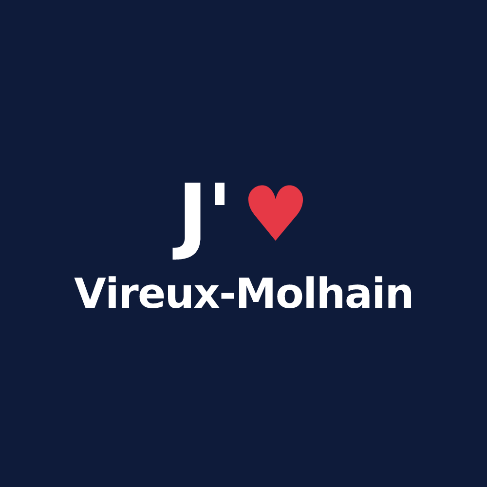 T-shirt personnalisé Vireux-Molhain — design J'aime Vireux-Molhain