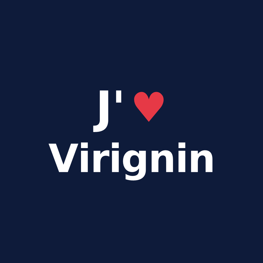 T-shirt personnalisé Virignin — design J'aime Virignin