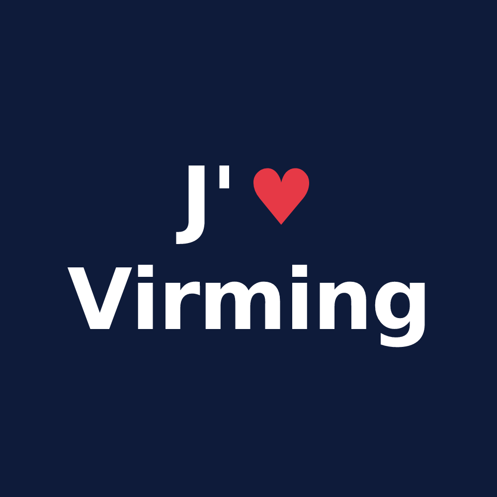 T-shirt personnalisé Virming — design J'aime Virming