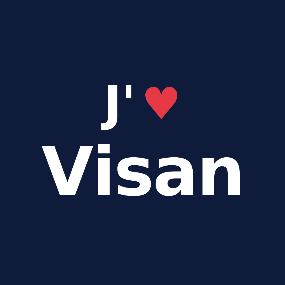 T-shirt personnalisé Visan — design J'aime Visan