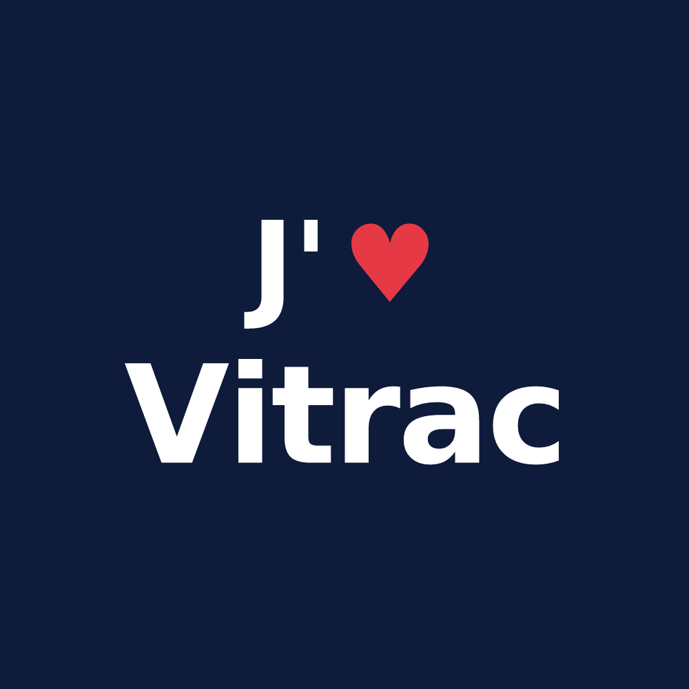 T-shirt personnalisé Vitrac — design J'aime Vitrac