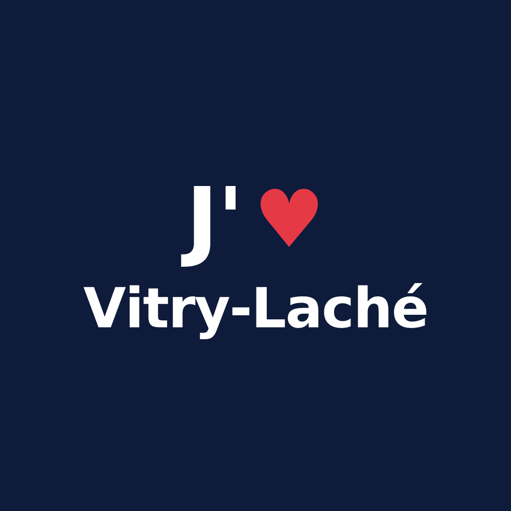 T-shirt personnalisé Vitry-Laché — design J'aime Vitry-Laché