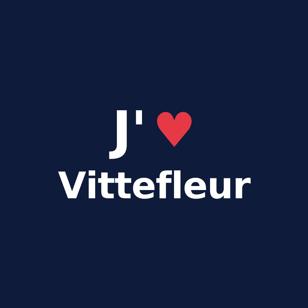 T-shirt personnalisé Vittefleur — design J'aime Vittefleur