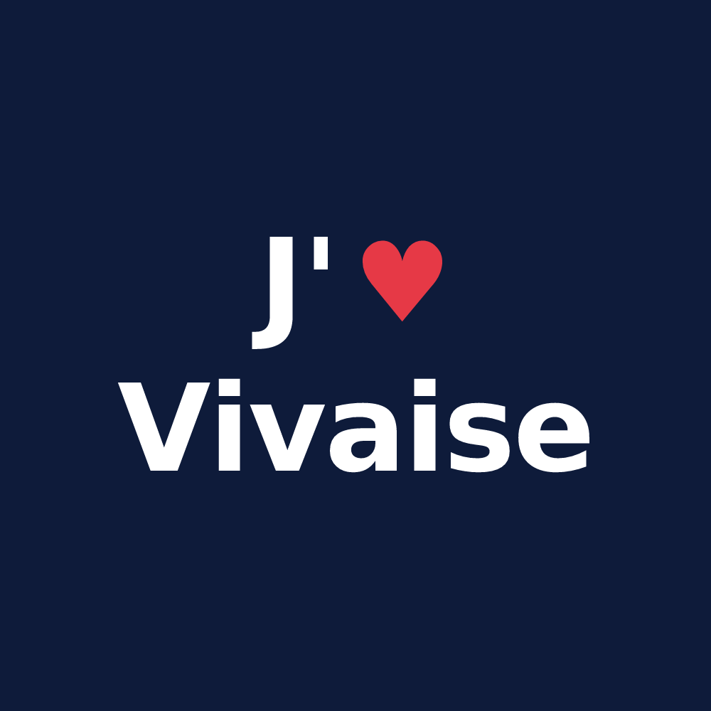 T-shirt personnalisé Vivaise — design J'aime Vivaise