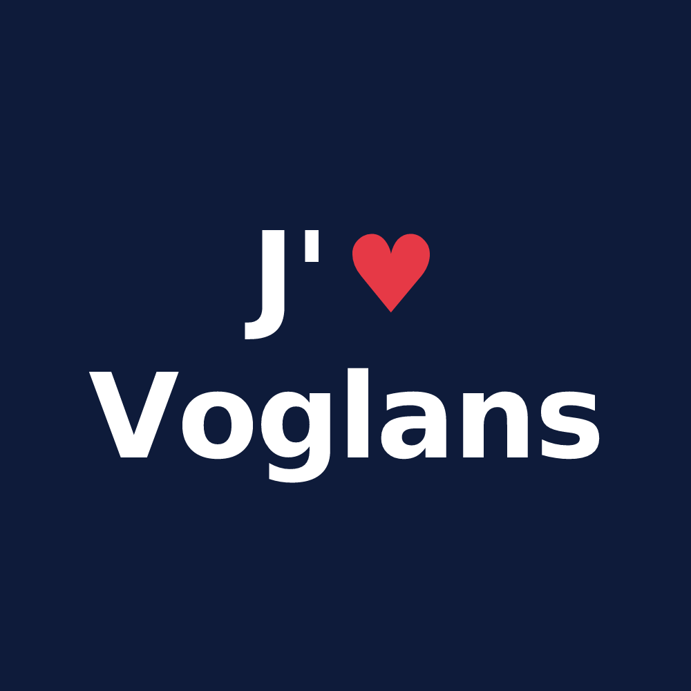 T-shirt personnalisé Voglans — design J'aime Voglans