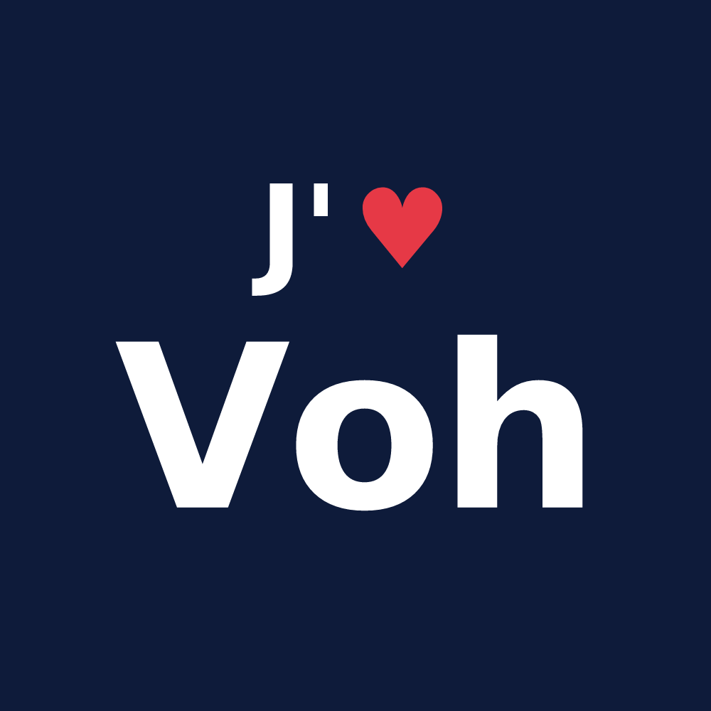 T-shirt personnalisé Voh — design J'aime Voh