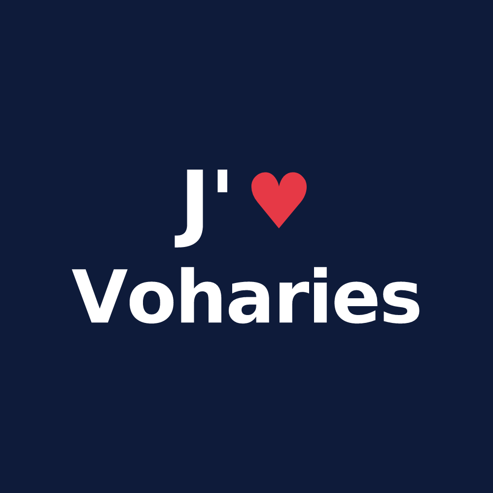 T-shirt personnalisé Voharies — design J'aime Voharies
