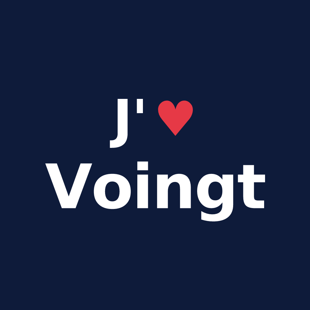 T-shirt personnalisé Voingt — design J'aime Voingt