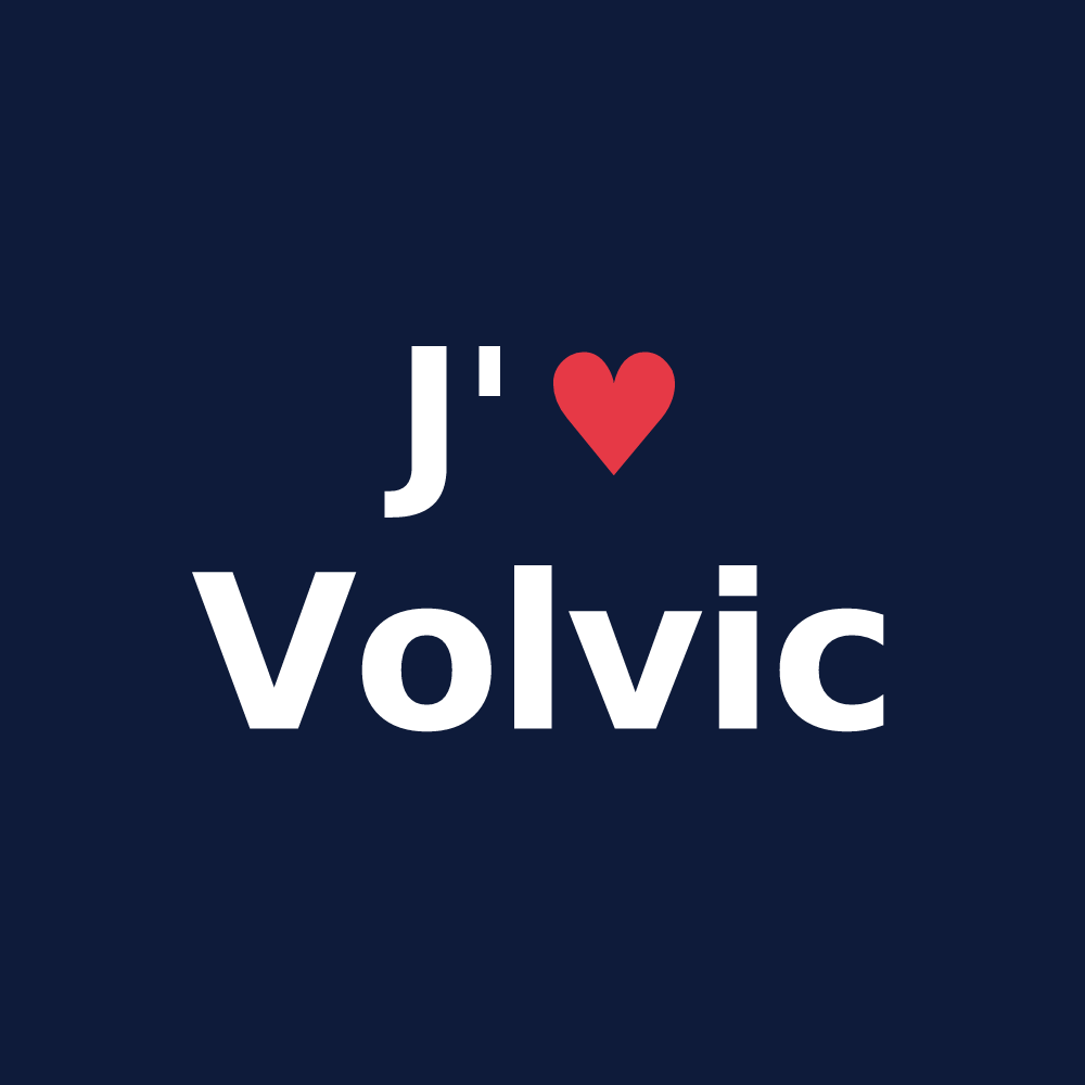 T-shirt personnalisé Volvic — design J'aime Volvic