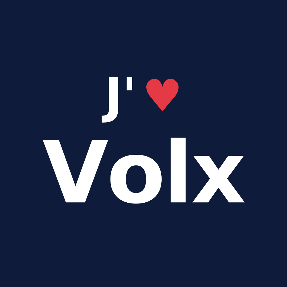 T-shirt personnalisé Volx — design J'aime Volx
