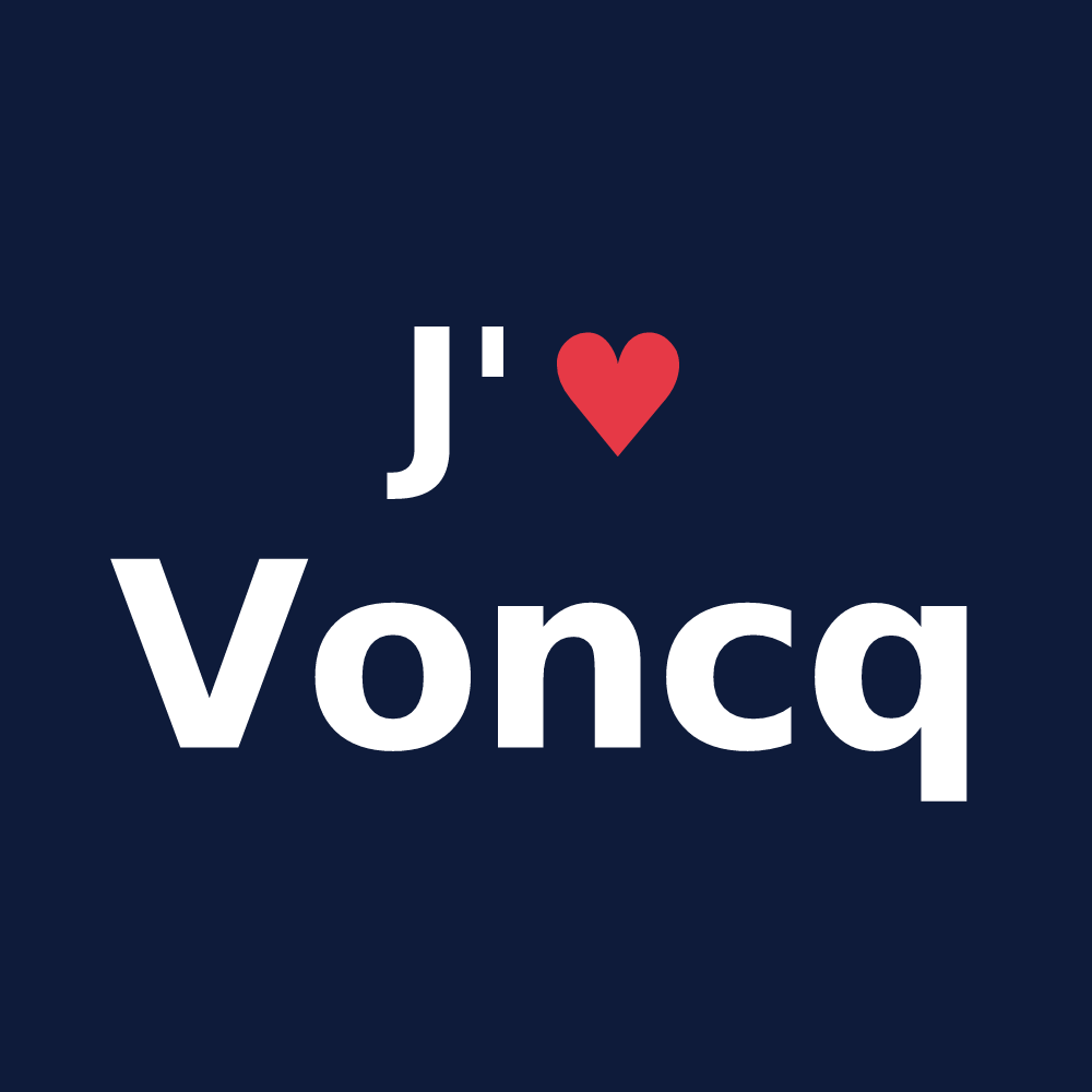 T-shirt personnalisé Voncq — design J'aime Voncq