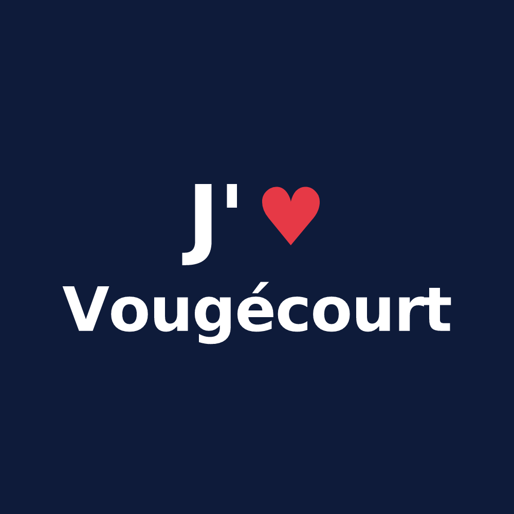 T-shirt personnalisé Vougécourt — design J'aime Vougécourt
