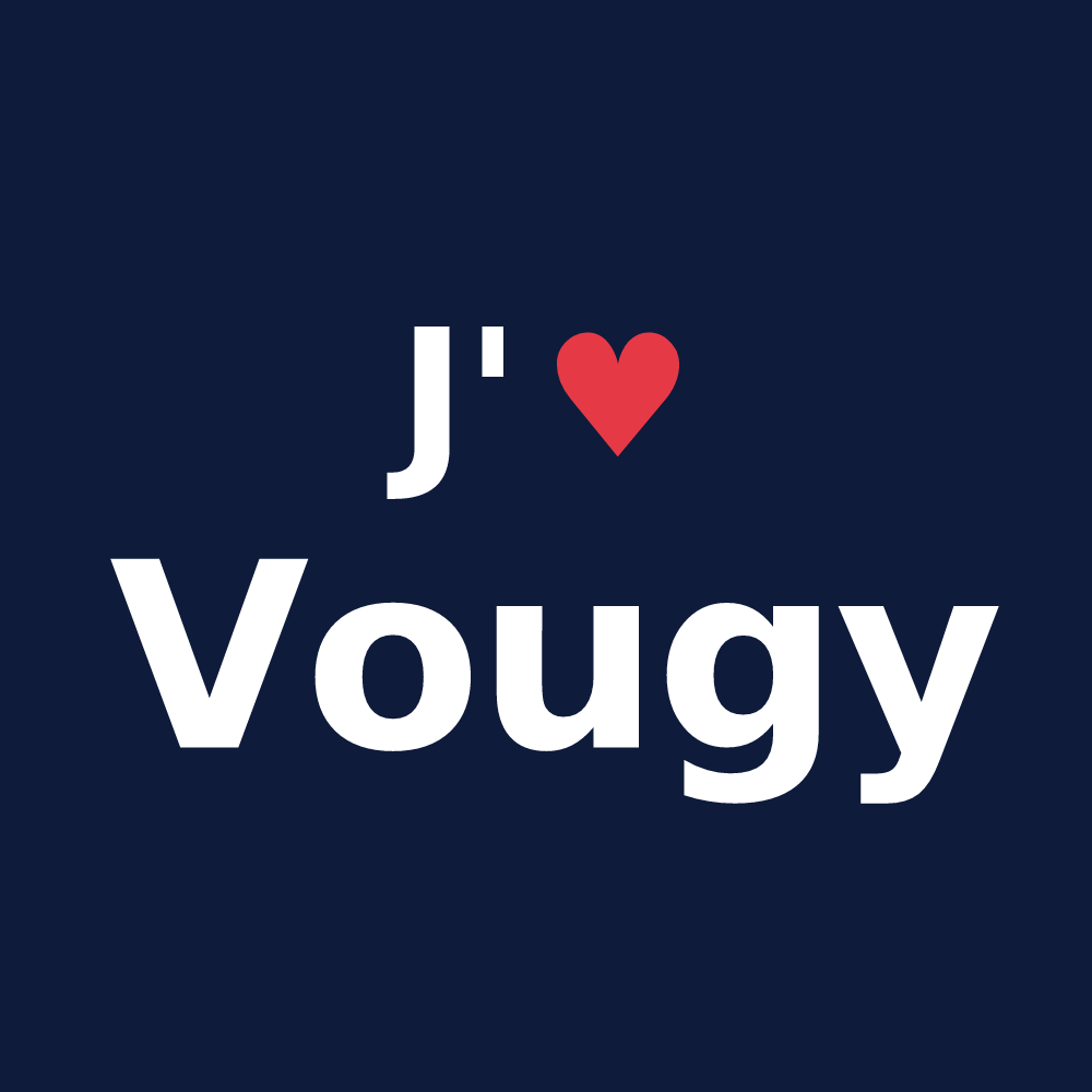 T-shirt personnalisé Vougy — design J'aime Vougy