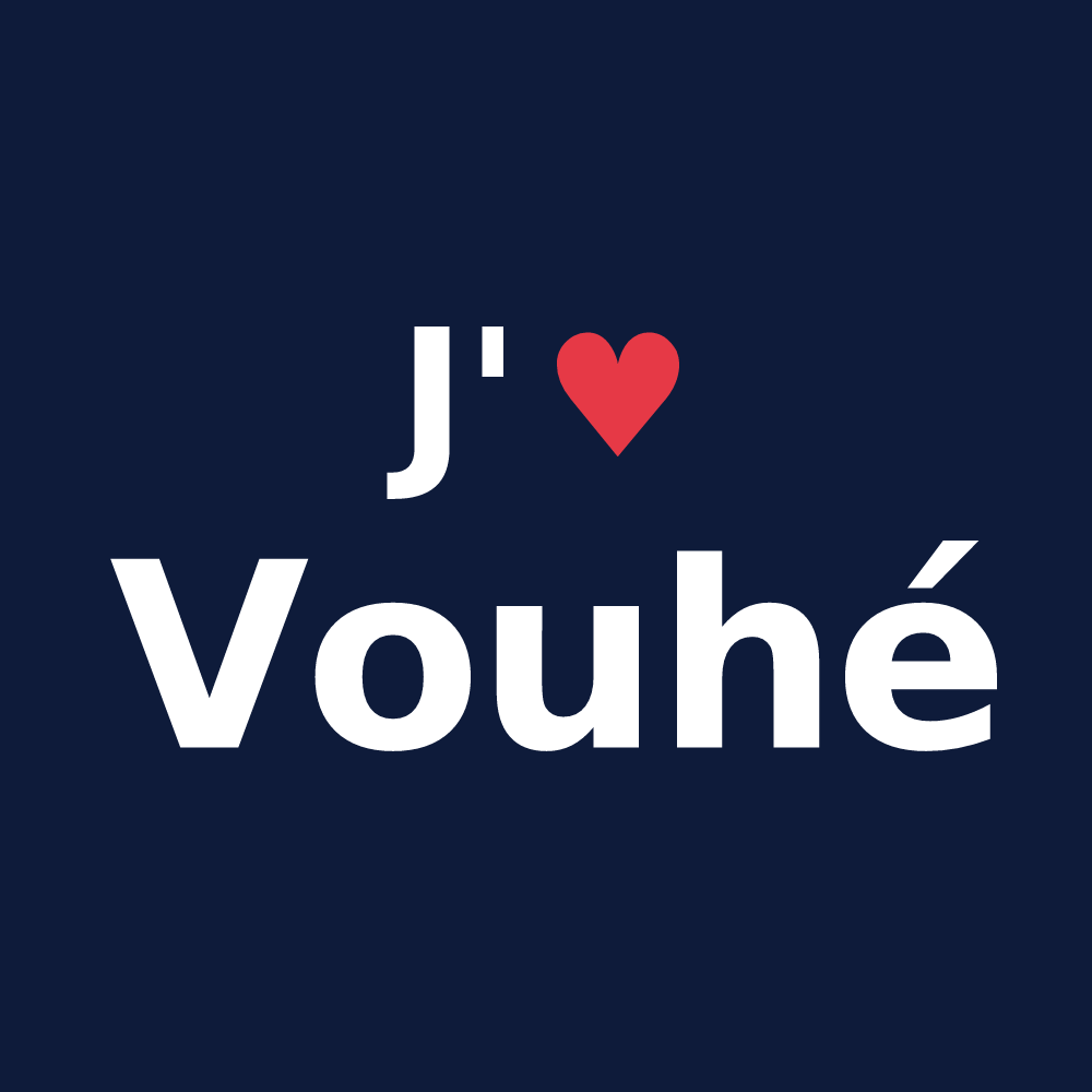 T-shirt personnalisé Vouhé — design J'aime Vouhé