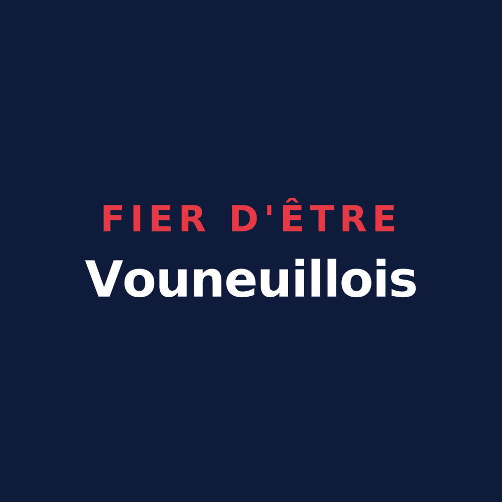 T-shirt « Fier d'être Vouneuillois » — design pour Vouneuil-sous-Biard