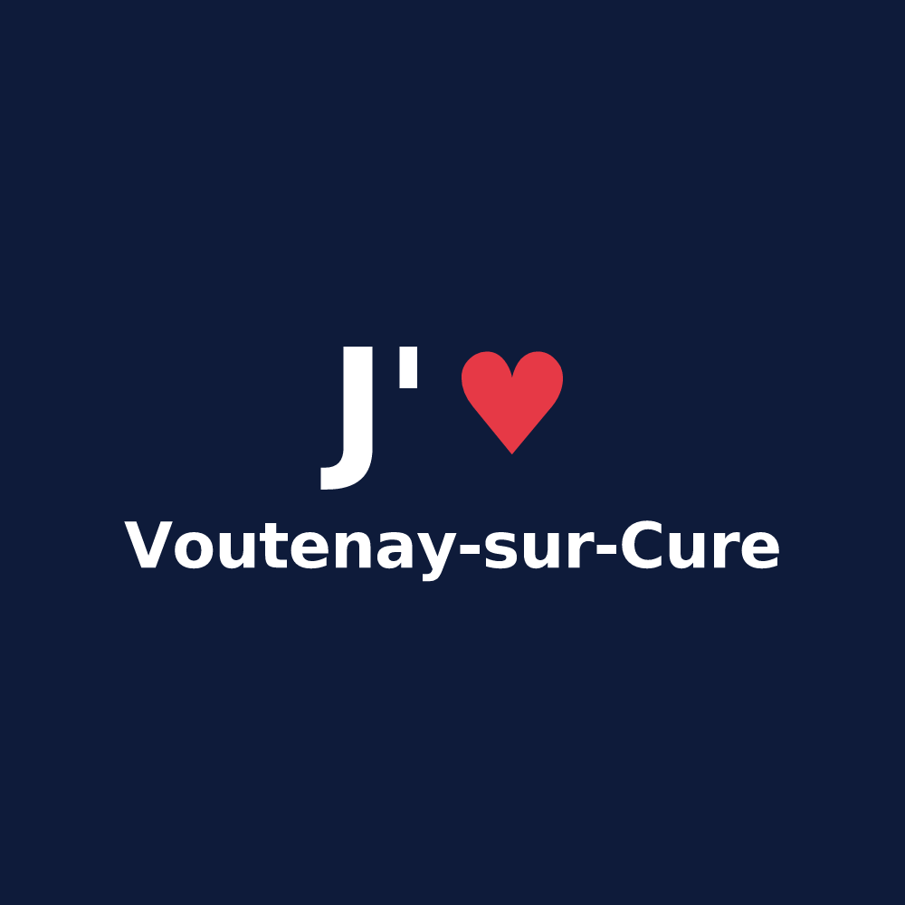 T-shirt personnalisé Voutenay-sur-Cure — design J'aime Voutenay-sur-Cure