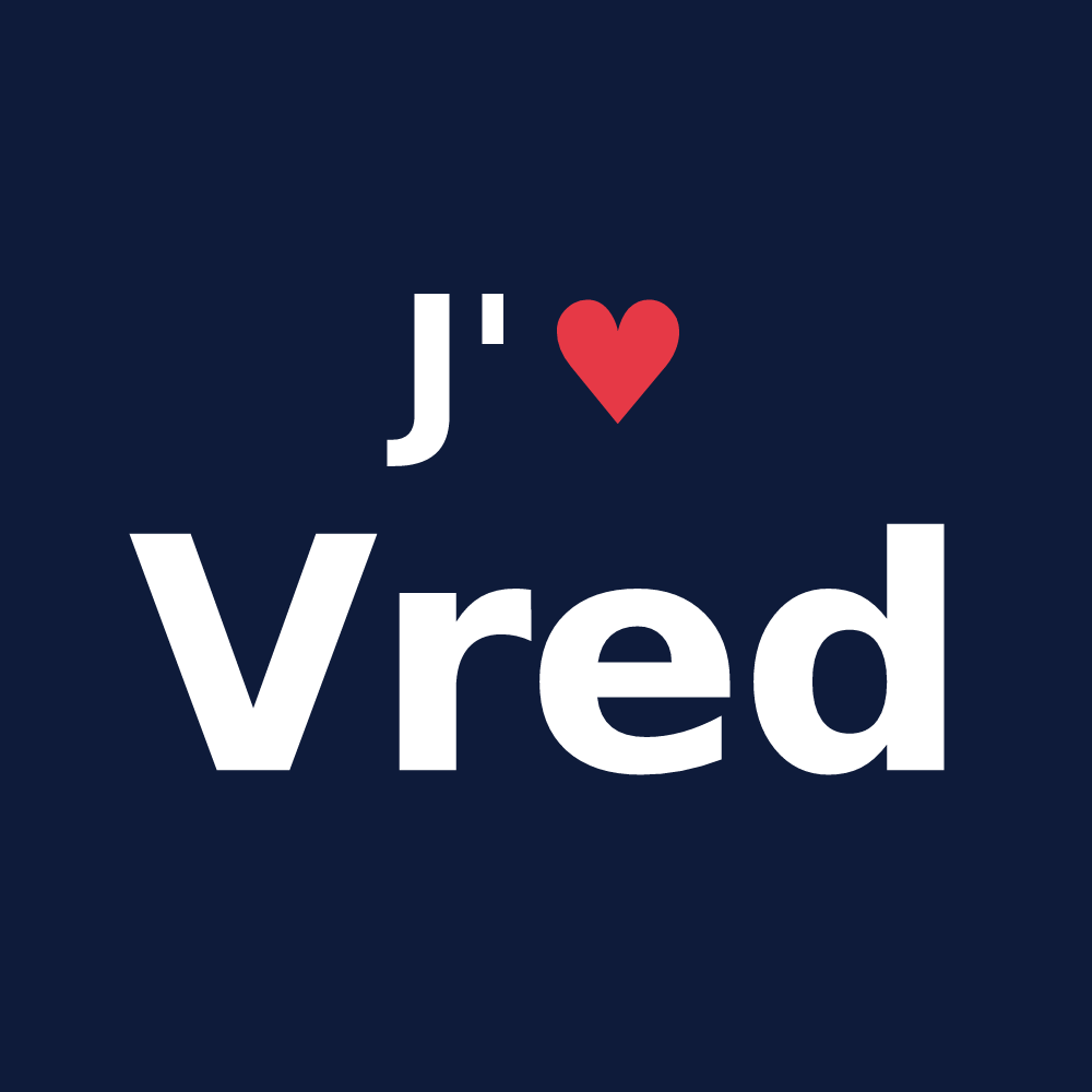 T-shirt personnalisé Vred — design J'aime Vred