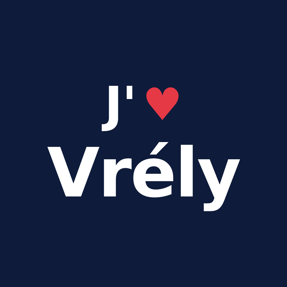 T-shirt personnalisé Vrély — design J'aime Vrély