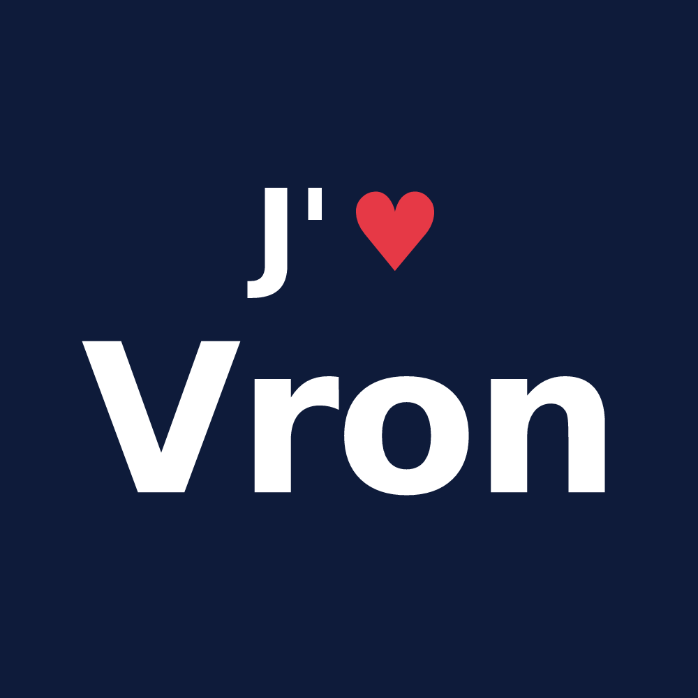 T-shirt personnalisé Vron — design J'aime Vron