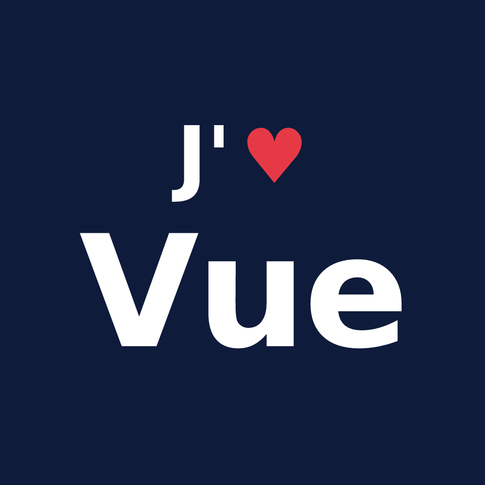 T-shirt personnalisé Vue — design J'aime Vue