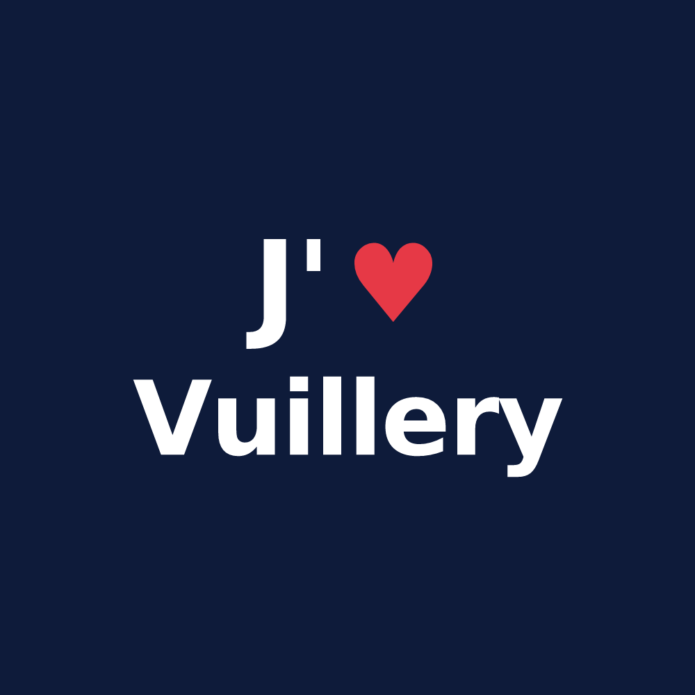 T-shirt personnalisé Vuillery — design J'aime Vuillery