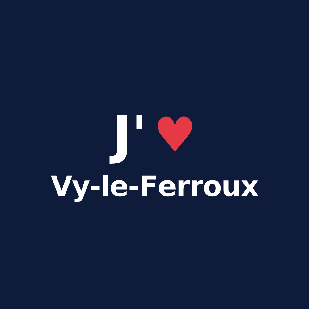 T-shirt personnalisé Vy-le-Ferroux — design J'aime Vy-le-Ferroux