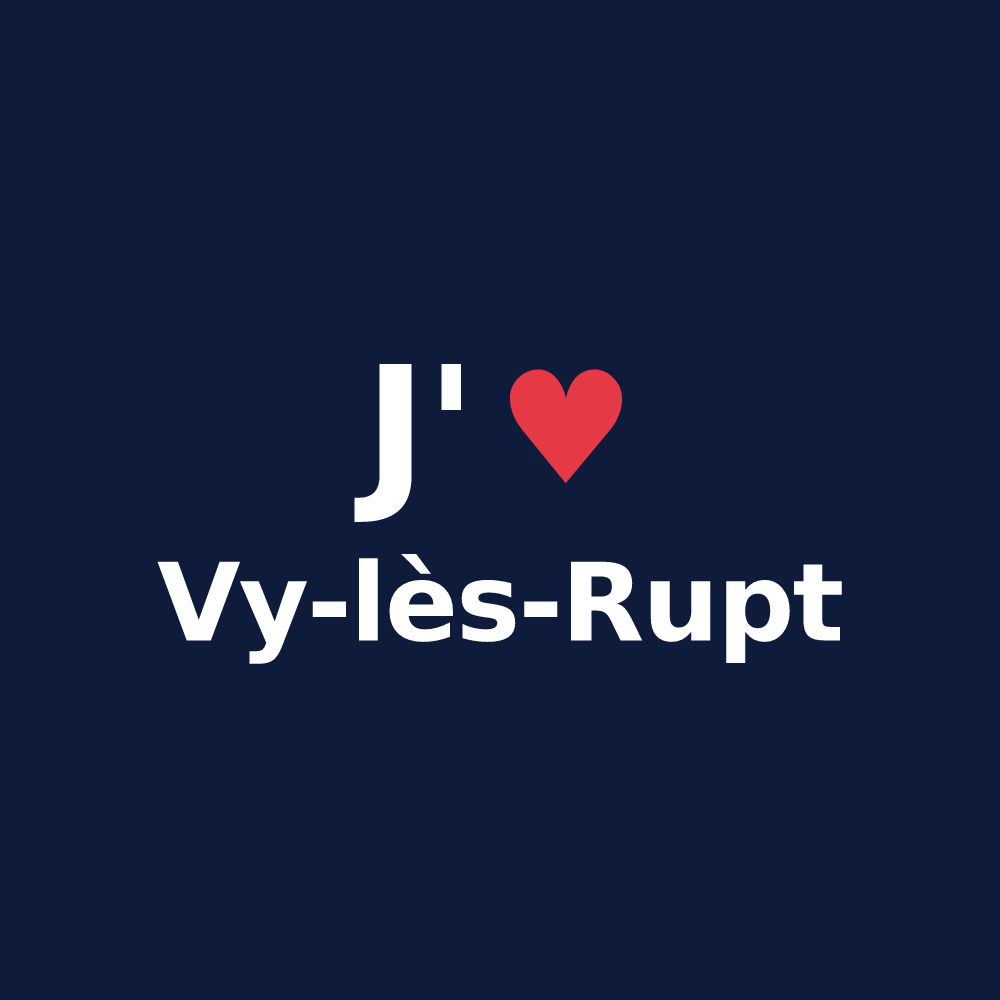 T-shirt personnalisé Vy-lès-Rupt — design J'aime Vy-lès-Rupt