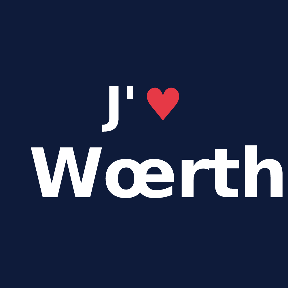 T-shirt personnalisé Wœrth — design J'aime Wœrth