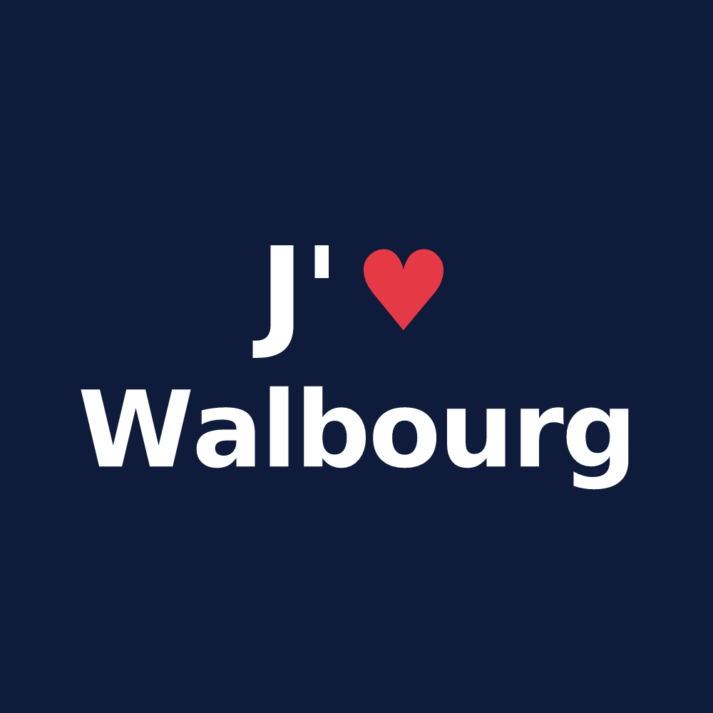 T-shirt personnalisé Walbourg — design J'aime Walbourg