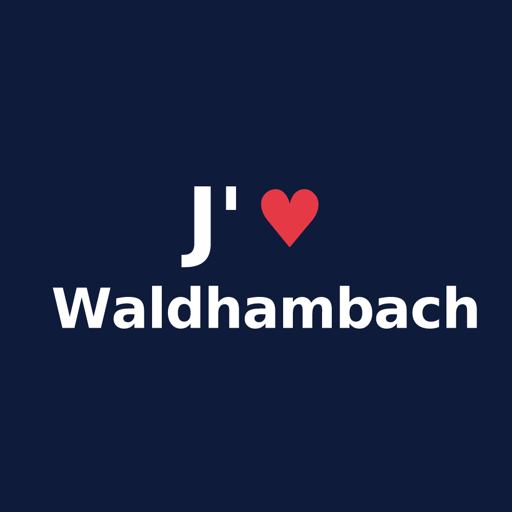 T-shirt personnalisé Waldhambach — design J'aime Waldhambach
