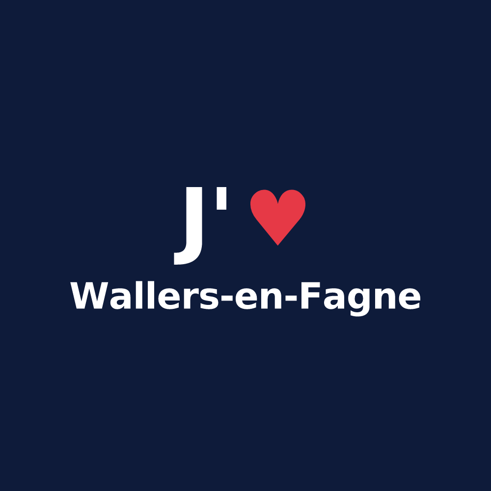 T-shirt personnalisé Wallers-en-Fagne — design J'aime Wallers-en-Fagne
