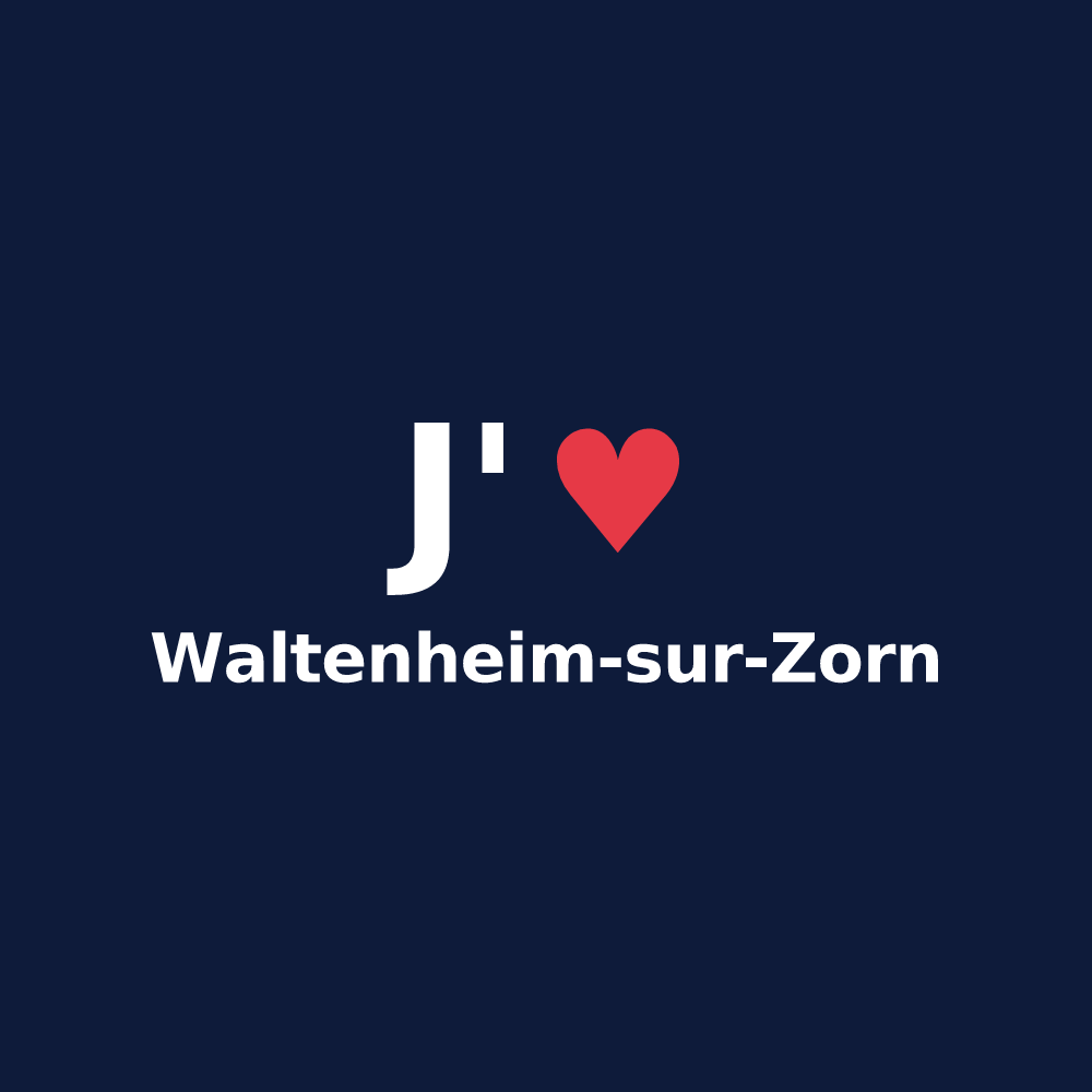 T-shirt personnalisé Waltenheim-sur-Zorn — design J'aime Waltenheim-sur-Zorn