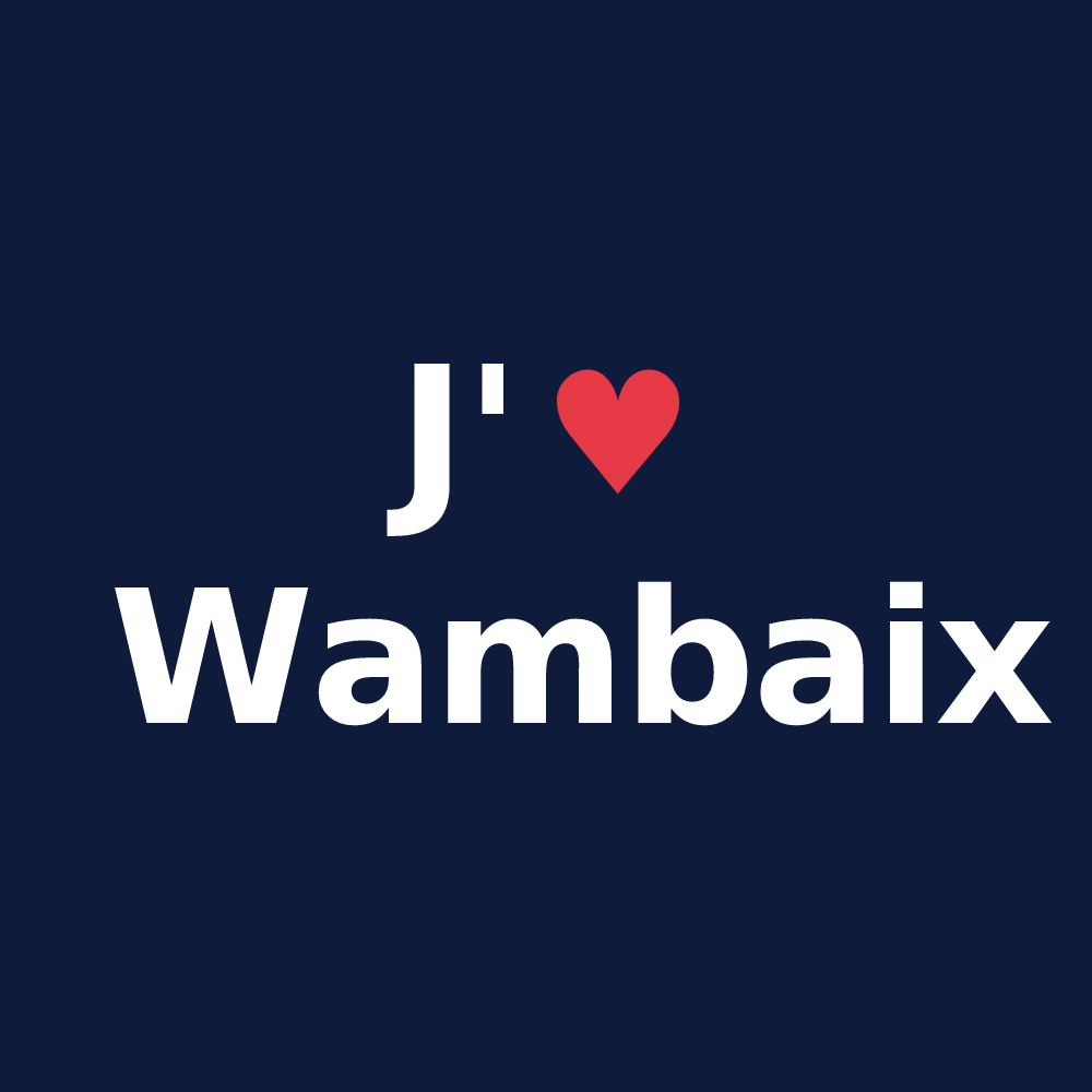 T-shirt personnalisé Wambaix — design J'aime Wambaix